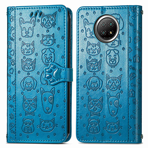 Coque Portefeuille Motif Fantaisie Livre Cuir Etui Clapet S03D pour Xiaomi Mi 10T Lite 5G Bleu