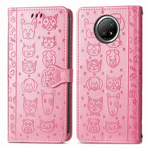 Coque Portefeuille Motif Fantaisie Livre Cuir Etui Clapet S03D pour Xiaomi Mi 10T Lite 5G Rose