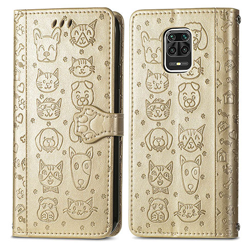 Coque Portefeuille Motif Fantaisie Livre Cuir Etui Clapet S03D pour Xiaomi Poco M2 Pro Or