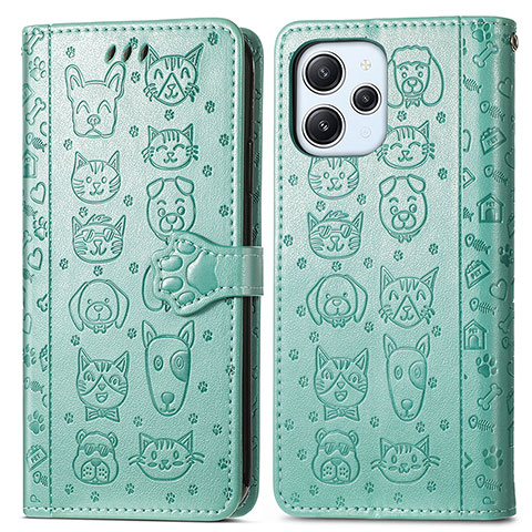 Coque Portefeuille Motif Fantaisie Livre Cuir Etui Clapet S03D pour Xiaomi Redmi 12 4G Vert