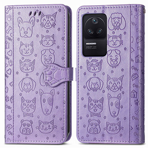 Coque Portefeuille Motif Fantaisie Livre Cuir Etui Clapet S03D pour Xiaomi Redmi K40S 5G Violet