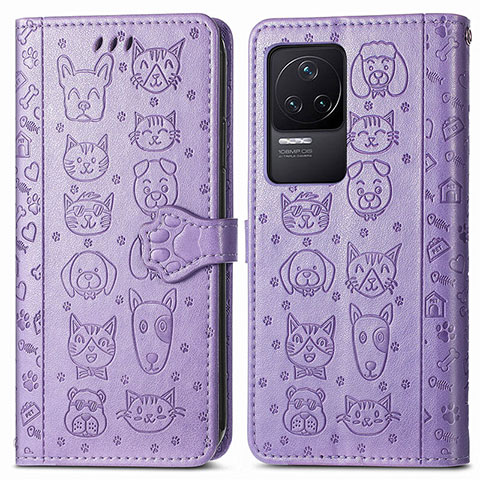 Coque Portefeuille Motif Fantaisie Livre Cuir Etui Clapet S03D pour Xiaomi Redmi K50 5G Violet