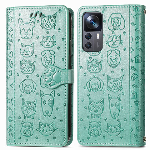 Coque Portefeuille Motif Fantaisie Livre Cuir Etui Clapet S03D pour Xiaomi Redmi K50 Ultra 5G Vert