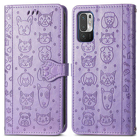 Coque Portefeuille Motif Fantaisie Livre Cuir Etui Clapet S03D pour Xiaomi Redmi Note 11 SE 5G Violet