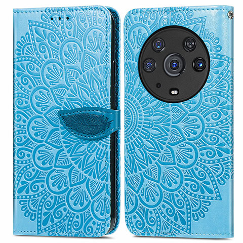 Coque Portefeuille Motif Fantaisie Livre Cuir Etui Clapet S04D pour Huawei Honor Magic3 Pro 5G Bleu