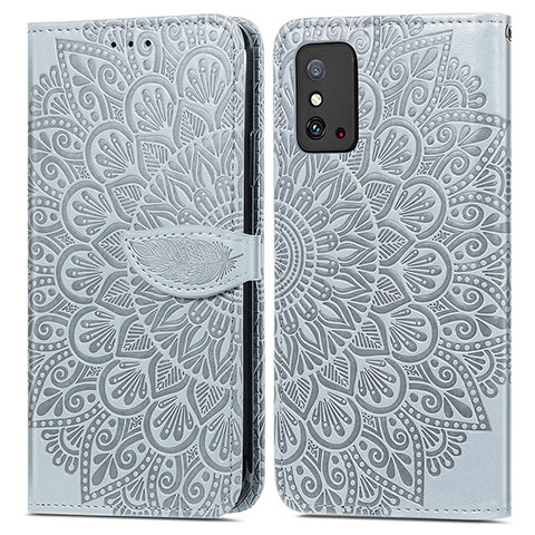 Coque Portefeuille Motif Fantaisie Livre Cuir Etui Clapet S04D pour Huawei Honor X10 Max 5G Gris