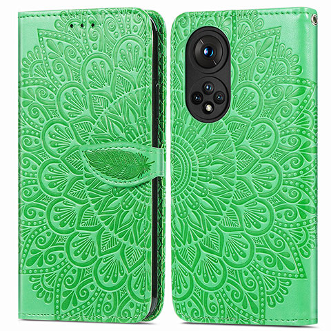 Coque Portefeuille Motif Fantaisie Livre Cuir Etui Clapet S04D pour Huawei Nova 9 Pro Vert