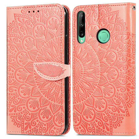 Coque Portefeuille Motif Fantaisie Livre Cuir Etui Clapet S04D pour Huawei P40 Lite E Orange