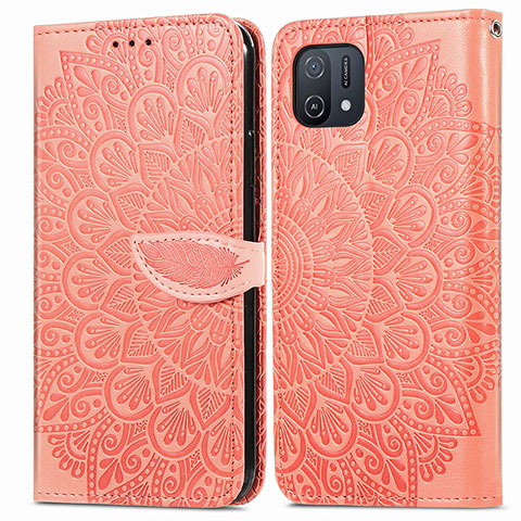 Coque Portefeuille Motif Fantaisie Livre Cuir Etui Clapet S04D pour Oppo A16e Orange