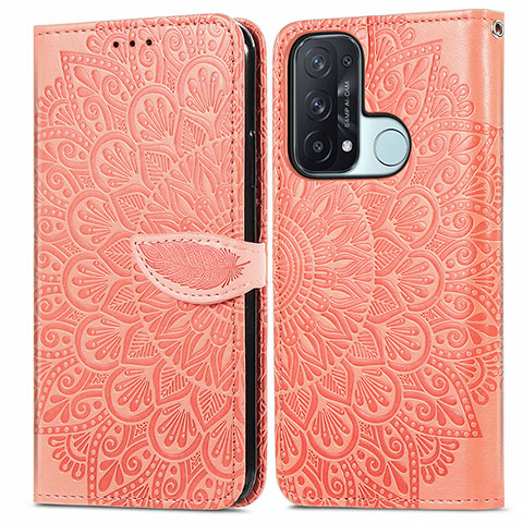 Coque Portefeuille Motif Fantaisie Livre Cuir Etui Clapet S04D pour Oppo Reno5 A Orange