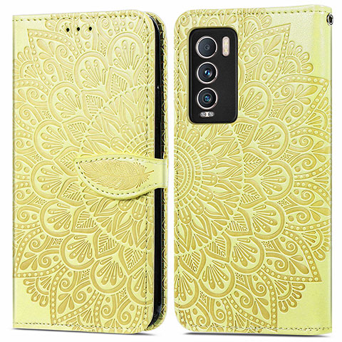 Coque Portefeuille Motif Fantaisie Livre Cuir Etui Clapet S04D pour Realme GT Master Explorer 5G Jaune