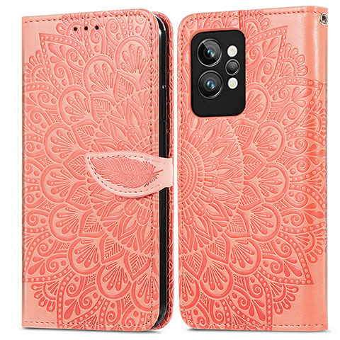 Coque Portefeuille Motif Fantaisie Livre Cuir Etui Clapet S04D pour Realme GT2 Pro 5G Orange