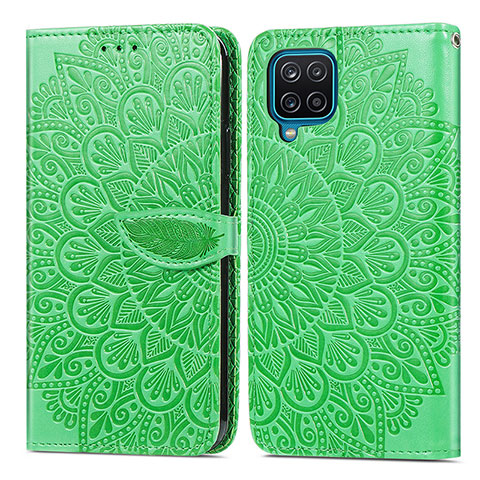 Coque Portefeuille Motif Fantaisie Livre Cuir Etui Clapet S04D pour Samsung Galaxy A22 4G Vert