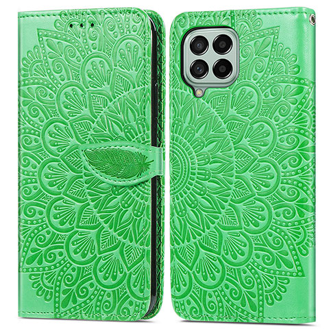 Coque Portefeuille Motif Fantaisie Livre Cuir Etui Clapet S04D pour Samsung Galaxy M53 5G Vert