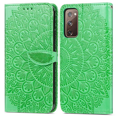 Coque Portefeuille Motif Fantaisie Livre Cuir Etui Clapet S04D pour Samsung Galaxy S20 FE 5G Vert