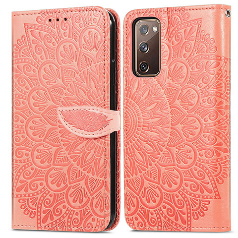 Coque Portefeuille Motif Fantaisie Livre Cuir Etui Clapet S04D pour Samsung Galaxy S20 Lite 5G Orange