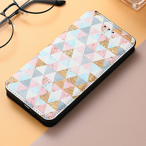 Coque Portefeuille Motif Fantaisie Livre Cuir Etui Clapet S04D pour Samsung Galaxy S21 Ultra 5G Blanc