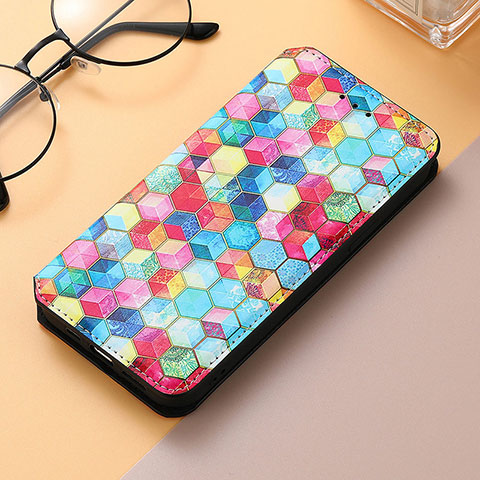 Coque Portefeuille Motif Fantaisie Livre Cuir Etui Clapet S04D pour Samsung Galaxy S24 Ultra 5G Colorful