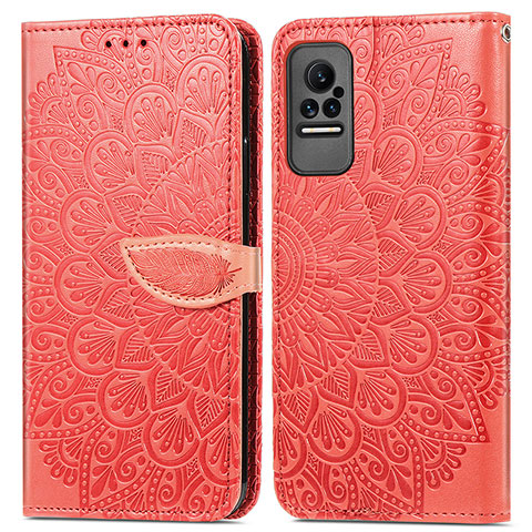 Coque Portefeuille Motif Fantaisie Livre Cuir Etui Clapet S04D pour Xiaomi Civi 1S 5G Rouge