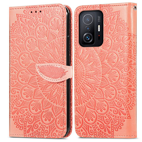 Coque Portefeuille Motif Fantaisie Livre Cuir Etui Clapet S04D pour Xiaomi Mi 11T Pro 5G Orange