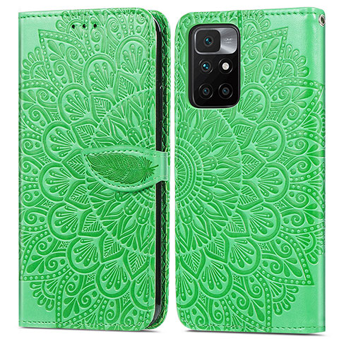 Coque Portefeuille Motif Fantaisie Livre Cuir Etui Clapet S04D pour Xiaomi Redmi 10 (2022) Vert