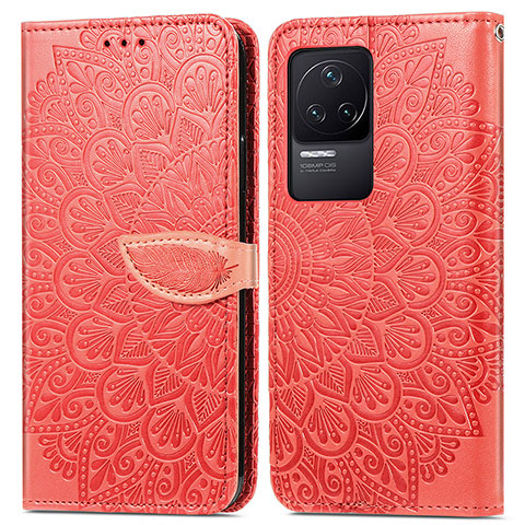 Coque Portefeuille Motif Fantaisie Livre Cuir Etui Clapet S04D pour Xiaomi Redmi K50 Pro 5G Rouge