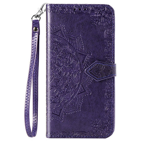 Coque Portefeuille Motif Fantaisie Livre Cuir Etui Clapet S05D pour Samsung Galaxy A11 Violet