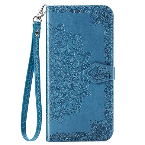 Coque Portefeuille Motif Fantaisie Livre Cuir Etui Clapet S05D pour Samsung Galaxy M11 Bleu