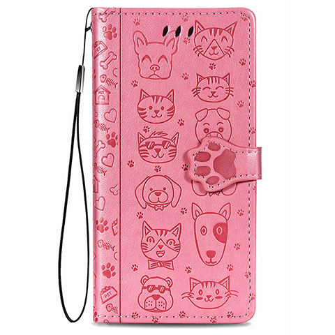 Coque Portefeuille Motif Fantaisie Livre Cuir Etui Clapet S05D pour Samsung Galaxy S22 5G Or Rose