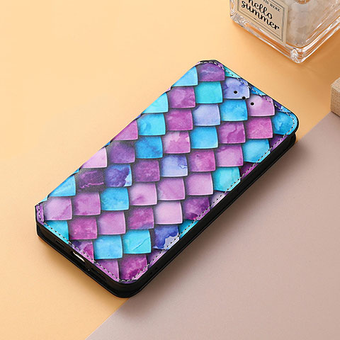 Coque Portefeuille Motif Fantaisie Livre Cuir Etui Clapet S06D pour Huawei Honor 60 Pro 5G Violet