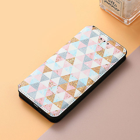 Coque Portefeuille Motif Fantaisie Livre Cuir Etui Clapet S06D pour Huawei Honor 70 5G Blanc