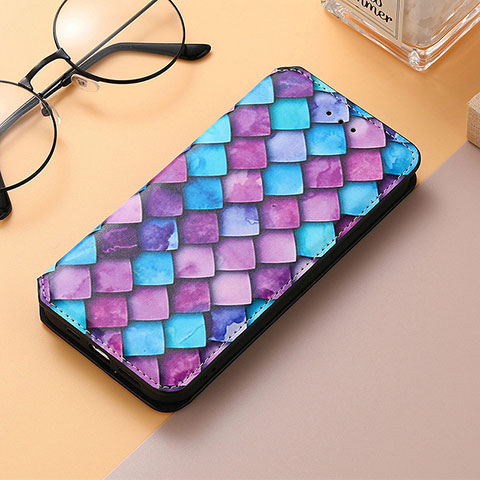 Coque Portefeuille Motif Fantaisie Livre Cuir Etui Clapet S06D pour Huawei Honor 80 Pro Flat 5G Violet