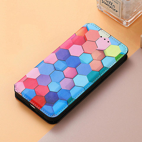 Coque Portefeuille Motif Fantaisie Livre Cuir Etui Clapet S06D pour Huawei Honor 9X Colorful