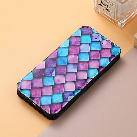 Coque Portefeuille Motif Fantaisie Livre Cuir Etui Clapet S06D pour Huawei Nova 10 Violet