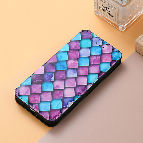 Coque Portefeuille Motif Fantaisie Livre Cuir Etui Clapet S06D pour Huawei Nova Y61 Violet