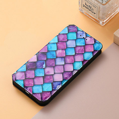 Coque Portefeuille Motif Fantaisie Livre Cuir Etui Clapet S06D pour Huawei Nova Y70 Violet