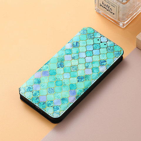 Coque Portefeuille Motif Fantaisie Livre Cuir Etui Clapet S06D pour Huawei Nova Y90 Vert