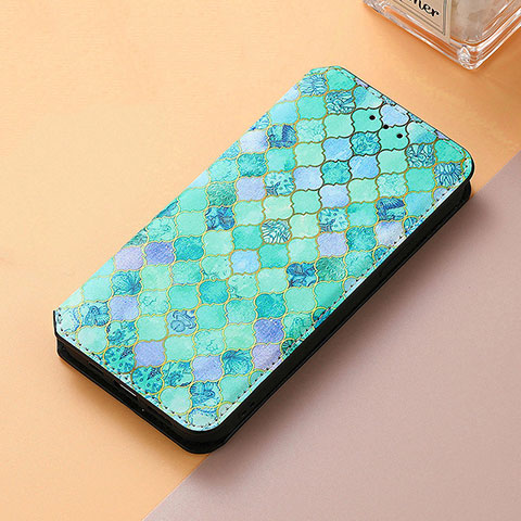 Coque Portefeuille Motif Fantaisie Livre Cuir Etui Clapet S06D pour Huawei Y9 Prime (2019) Vert