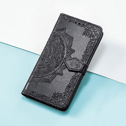 Coque Portefeuille Motif Fantaisie Livre Cuir Etui Clapet S07D pour Huawei Enjoy 50 Pro Noir