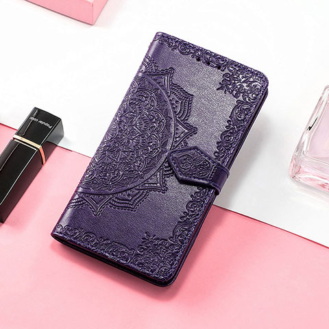 Coque Portefeuille Motif Fantaisie Livre Cuir Etui Clapet S07D pour Huawei Honor 60 SE 5G Violet