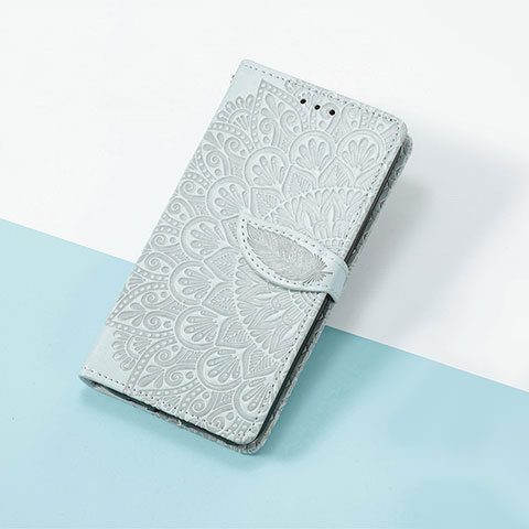 Coque Portefeuille Motif Fantaisie Livre Cuir Etui Clapet S08D pour Google Pixel 7a 5G Gris