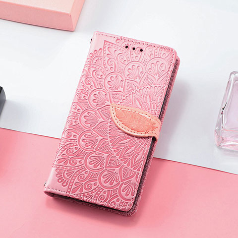 Coque Portefeuille Motif Fantaisie Livre Cuir Etui Clapet S08D pour Huawei Honor Magic3 5G Or Rose