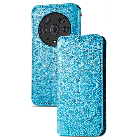 Coque Portefeuille Motif Fantaisie Livre Cuir Etui Clapet S09D pour Huawei Honor Magic3 Pro 5G Bleu