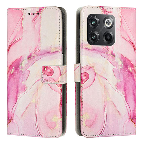 Coque Portefeuille Motif Fantaisie Livre Cuir Etui Clapet Y01X pour OnePlus 10T 5G Rose