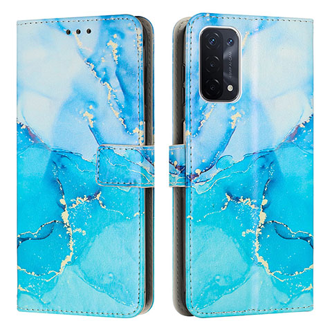 Coque Portefeuille Motif Fantaisie Livre Cuir Etui Clapet Y01X pour Oppo A54 5G Bleu