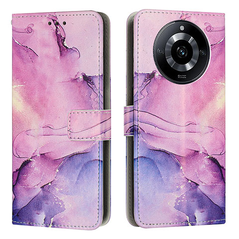 Coque Portefeuille Motif Fantaisie Livre Cuir Etui Clapet Y01X pour Realme 11 Pro 5G Violet