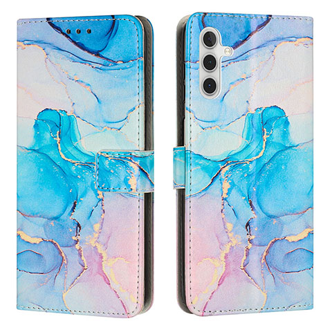 Coque Portefeuille Motif Fantaisie Livre Cuir Etui Clapet Y01X pour Samsung Galaxy A04s Bleu Ciel