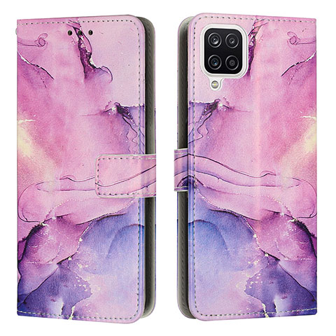 Coque Portefeuille Motif Fantaisie Livre Cuir Etui Clapet Y01X pour Samsung Galaxy A12 5G Violet