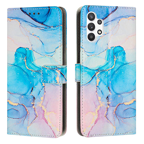 Coque Portefeuille Motif Fantaisie Livre Cuir Etui Clapet Y01X pour Samsung Galaxy A13 4G Bleu Ciel