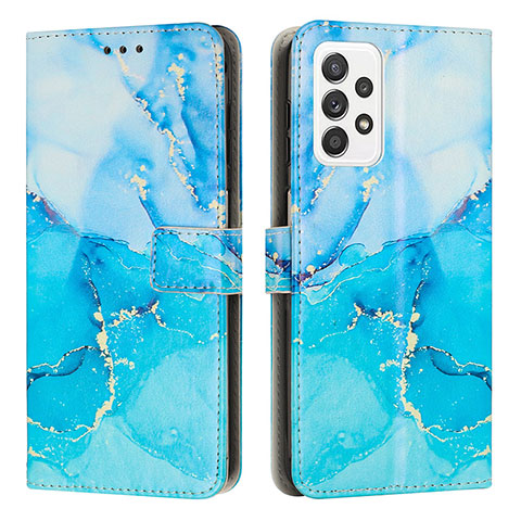 Coque Portefeuille Motif Fantaisie Livre Cuir Etui Clapet Y01X pour Samsung Galaxy A23 4G Bleu